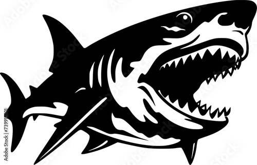 Shark - High Quality Vector Logo - Vector illustration ideal for T-shirt graphic © CreativeOasis