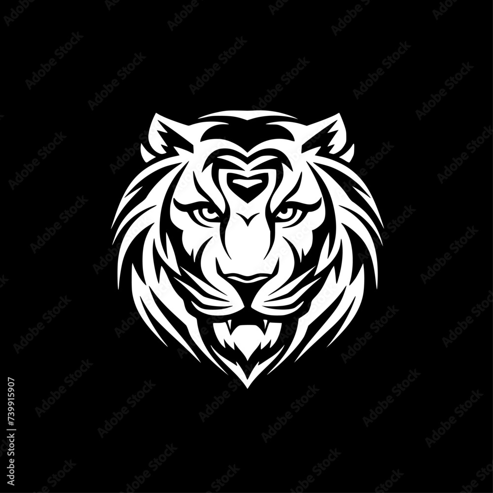Fototapeta premium Tiger | Minimalist and Simple Silhouette - Vector illustration