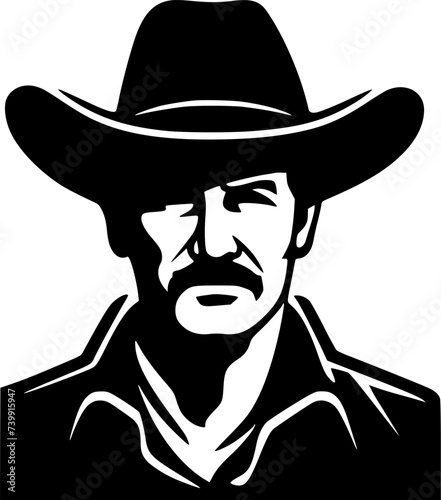 Western | Black and White Vector illustration