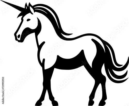 Unicorn   Minimalist and Simple Silhouette - Vector illustration