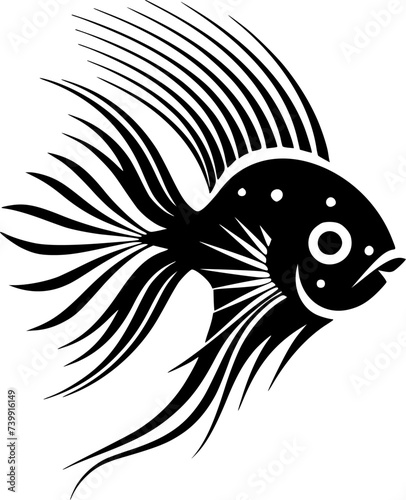 Angelfish - Minimalist and Flat Logo - Vector illustration