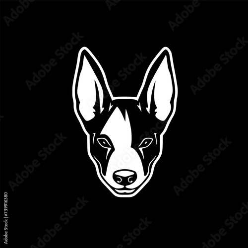 Basenji - Black and White Isolated Icon - Vector illustration photo