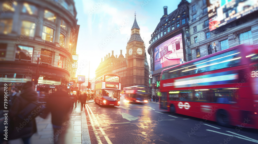 london, city, england, britain, bus, urban, travel - obrazy, fototapety, plakaty 