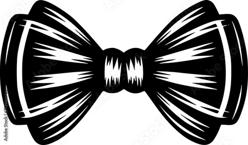 Bow - Black and White Isolated Icon - Vector illustration