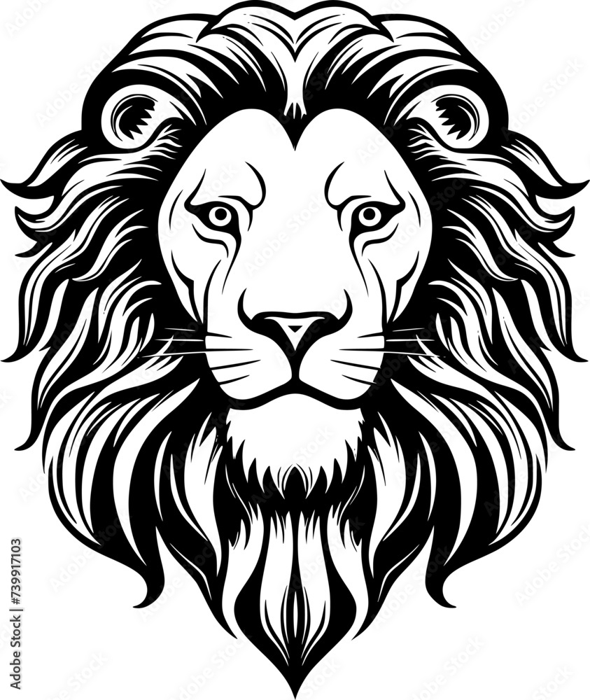 Fototapeta premium Cecil | Black and White Vector illustration
