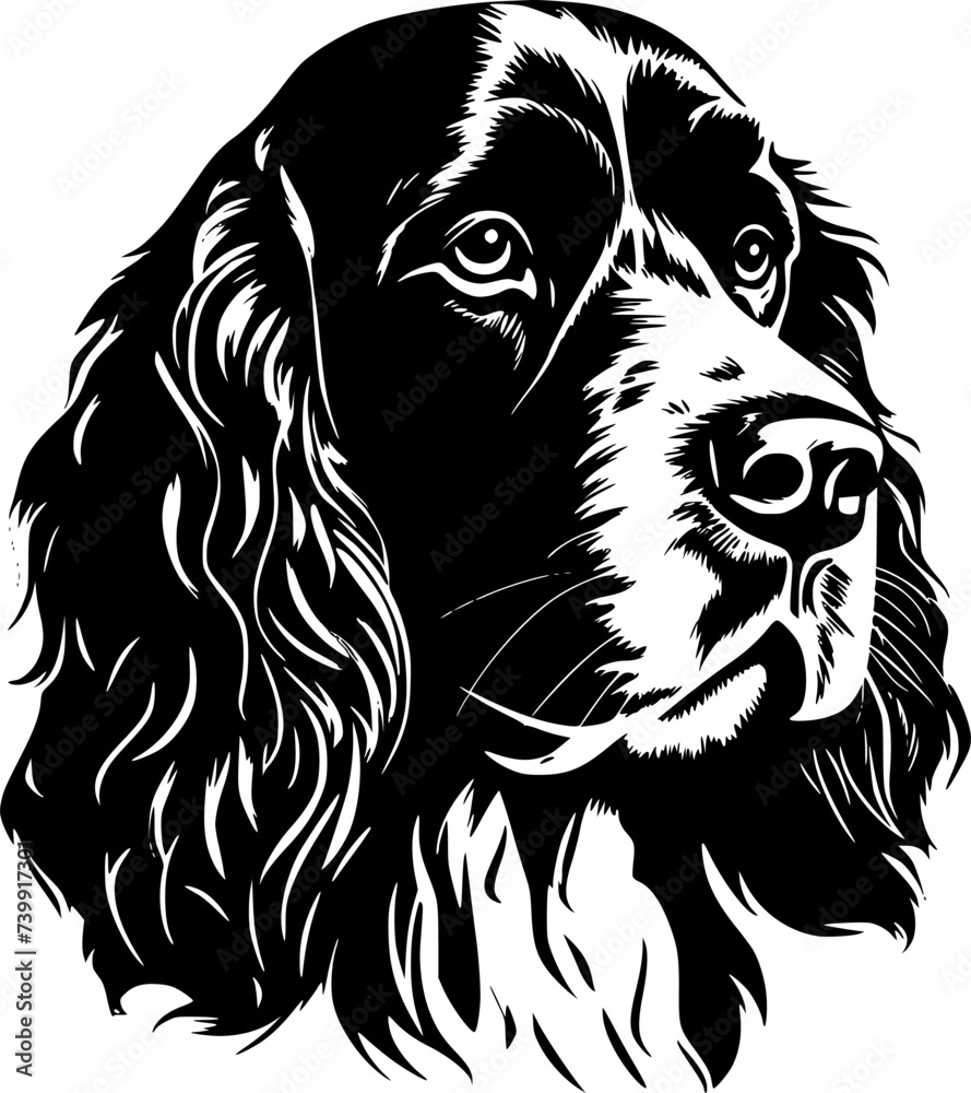 Fototapeta premium Cocker Spaniel | Minimalist and Simple Silhouette - Vector illustration