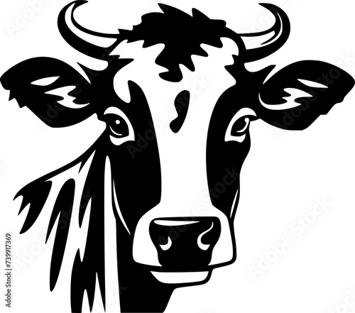 Cow - High Quality Vector Logo - Vector illustration ideal for T-shirt graphic