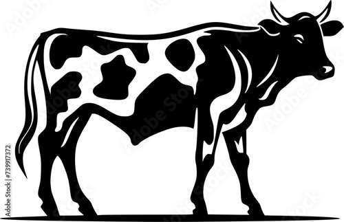 Cow | Minimalist and Simple Silhouette - Vector illustration