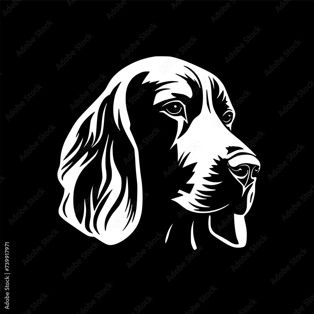 Dog - Black and White Isolated Icon - Vector illustration Dog - Black and White Isolated Icon - Vector illustration