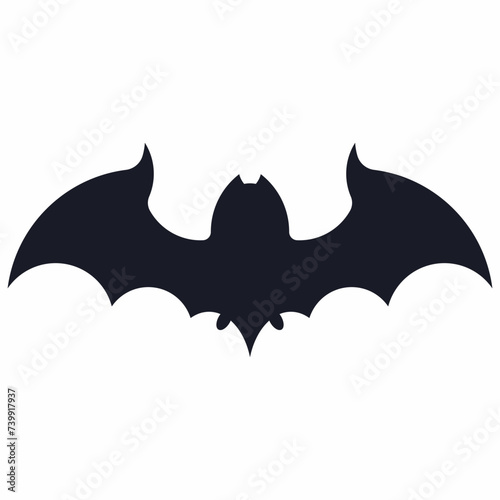 Bat icon vector illustration isolated on a white background.