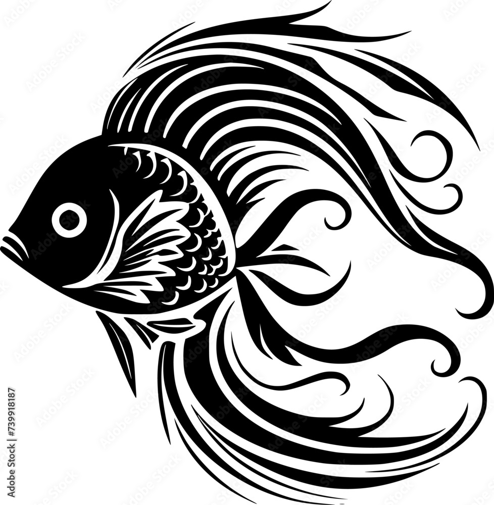Obraz premium Fish - High Quality Vector Logo - Vector illustration ideal for T-shirt graphic