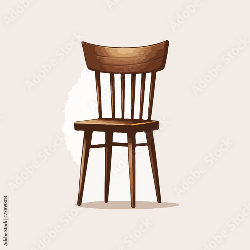 wooden chair isolated on white