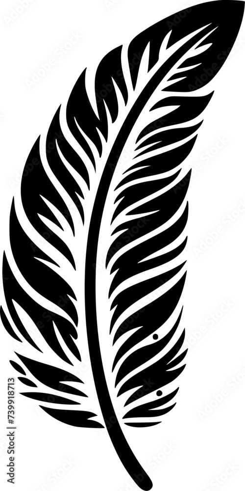Feather - Minimalist and Flat Logo - Vector illustration Feather - Minimalist and Flat Logo - Vector illustration