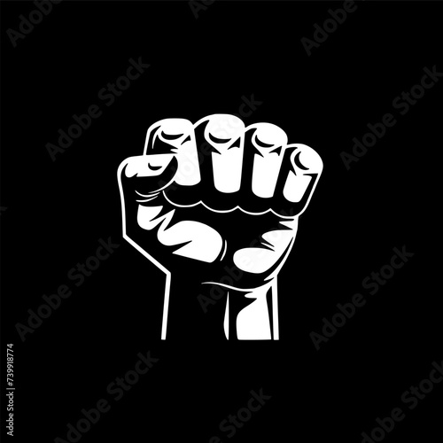 Fist - Minimalist and Flat Logo - Vector illustration