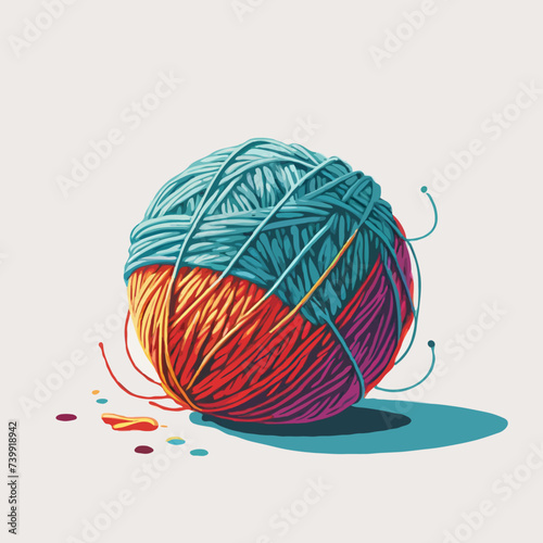 Wool ball illustrator 