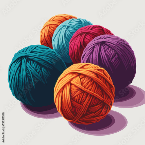 Wool ball illustrator 