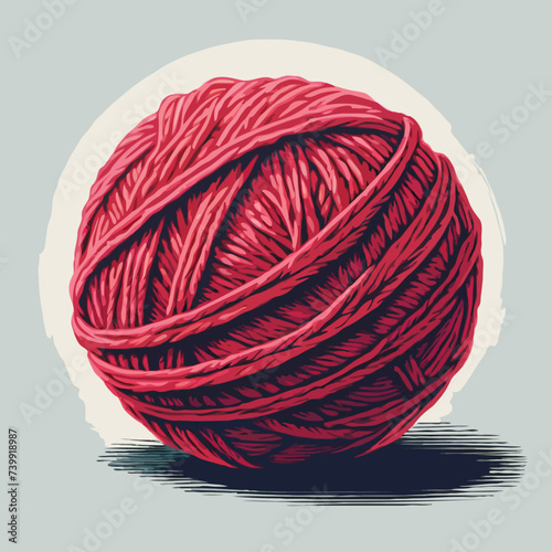 Wool ball illustrator 