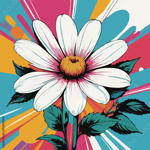 illustration of a colourful flower