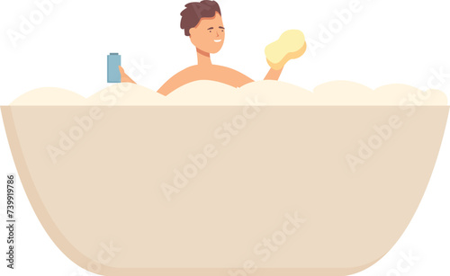 Cleansing bath kid icon cartoon vector. Character care. Diaper cleaning