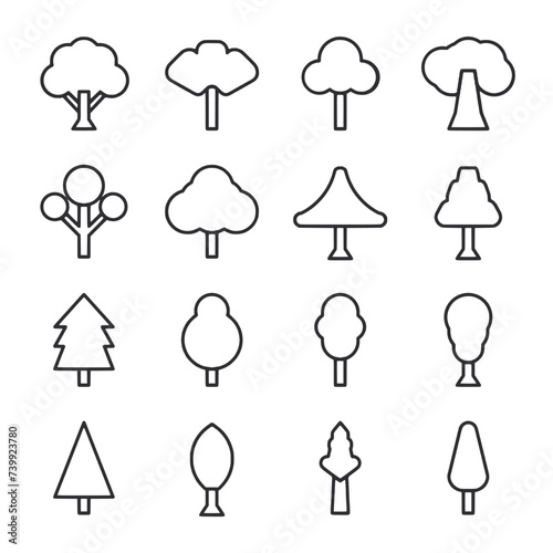 set of icons Tree