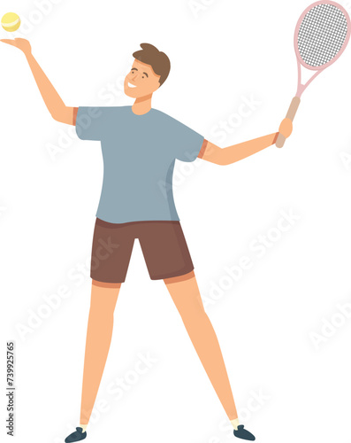 Area serve player icon cartoon vector. Speed sport. Play ball racket