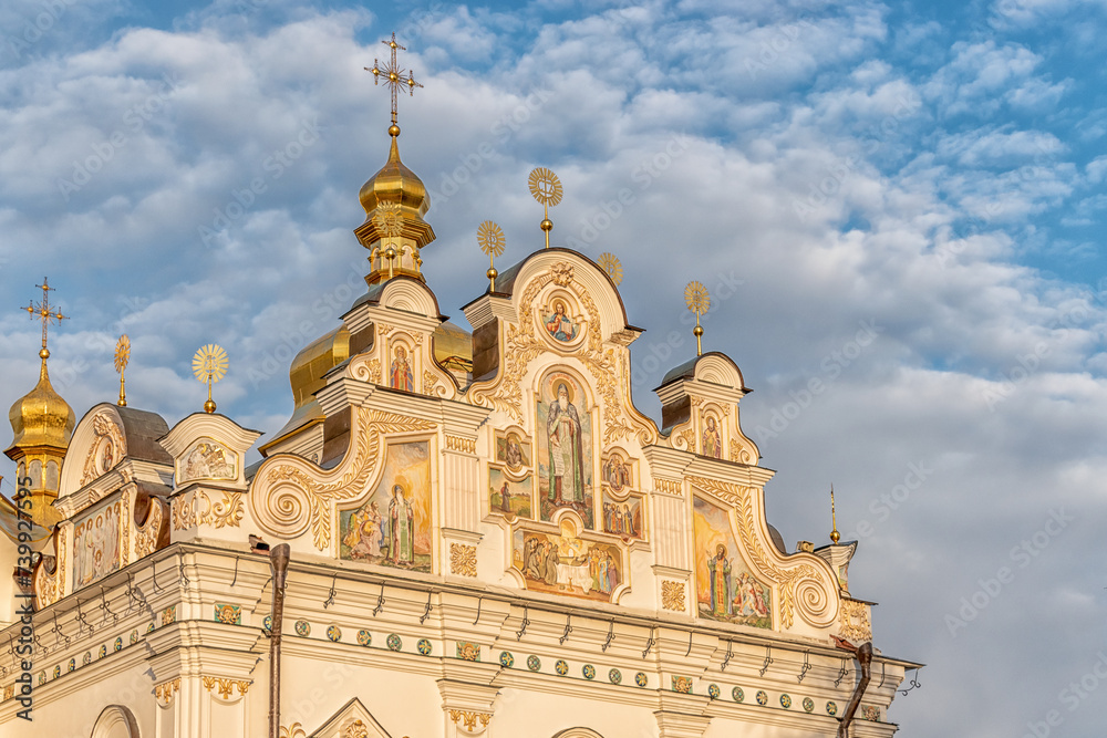 Cathedral of the Dormition in Kiev Pechersk Lavra or the Kiev Monastery of the Caves in Kyiv, Ukraine.