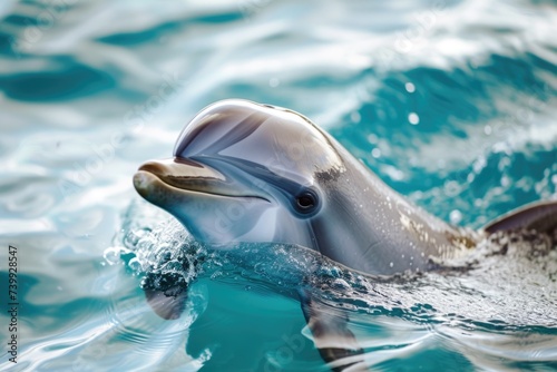 dolphin in the water
