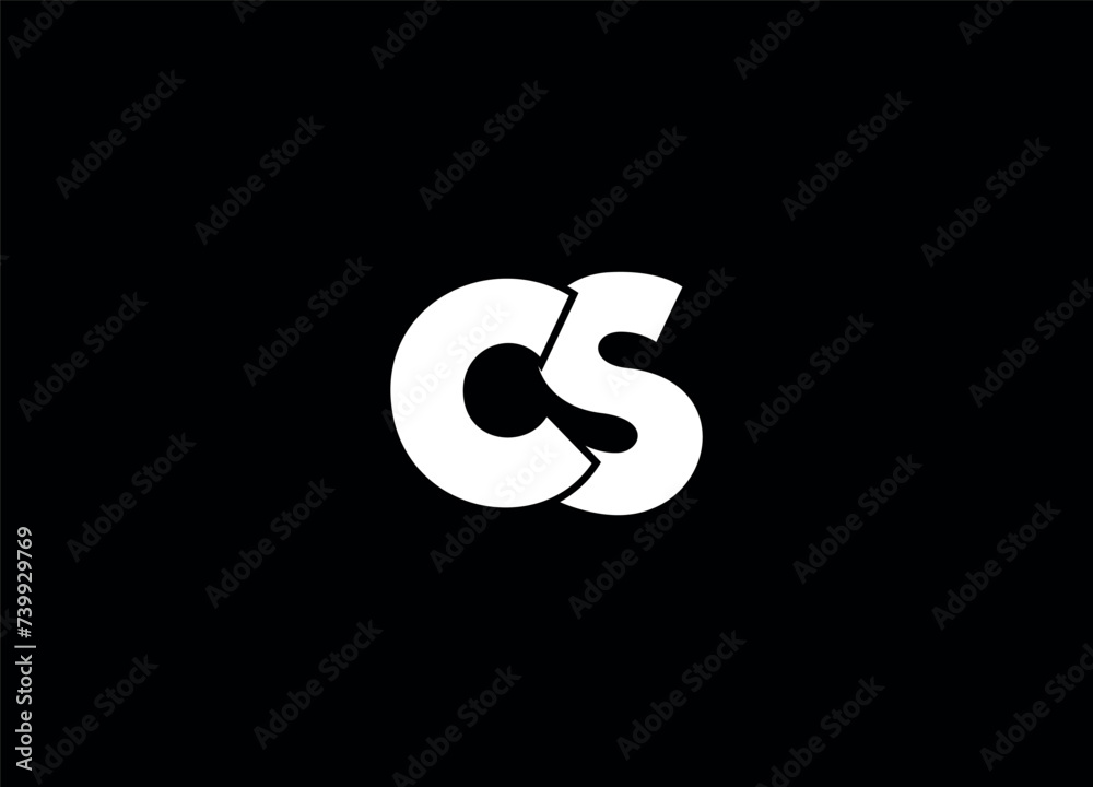 CS initial logo design and letter logo CS initial logo design and letter logo