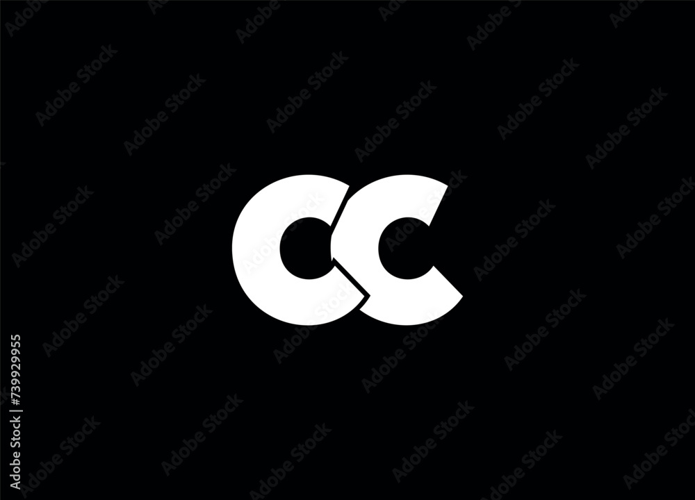 CC  initial logo design and letter logo