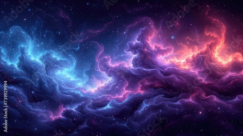 galactic aurora silk waves. abstract background