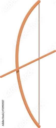 Brazil music bow icon cartoon vector. Capoeira martial art. Music training