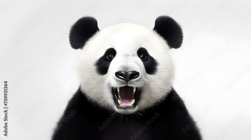 Fototapeta premium Grinning panda with a humorous twist, ready to bring laughter.