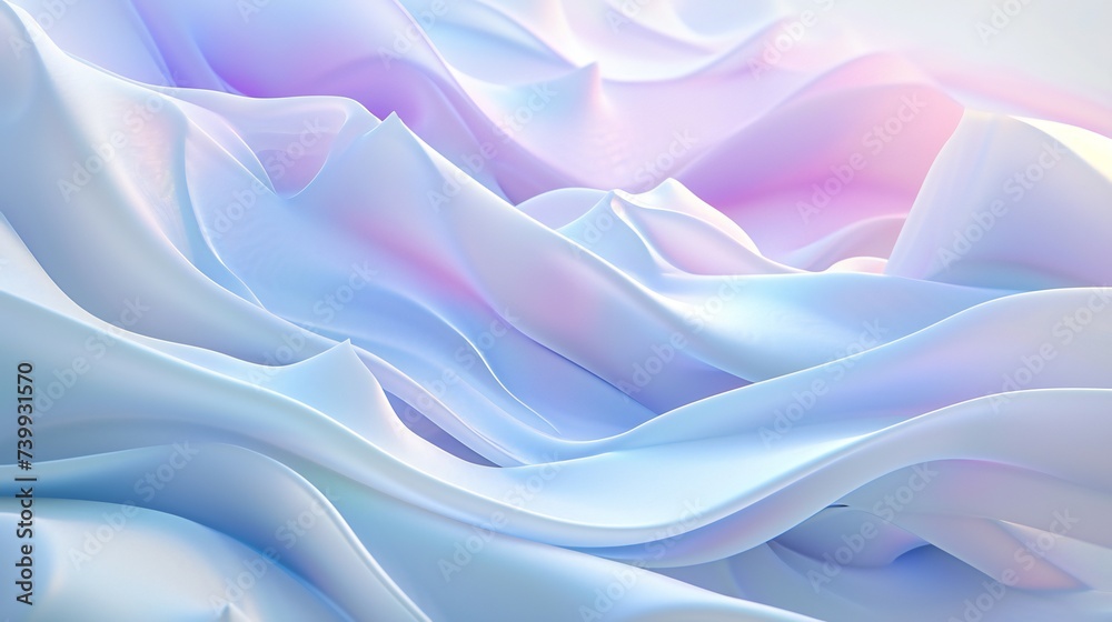 Fototapeta premium Sequoia leaves under a snowy veil, a serene symphony of calming rhythms and soft forms.