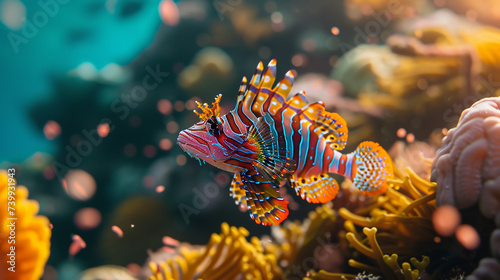 Colorful coral reef fish. 