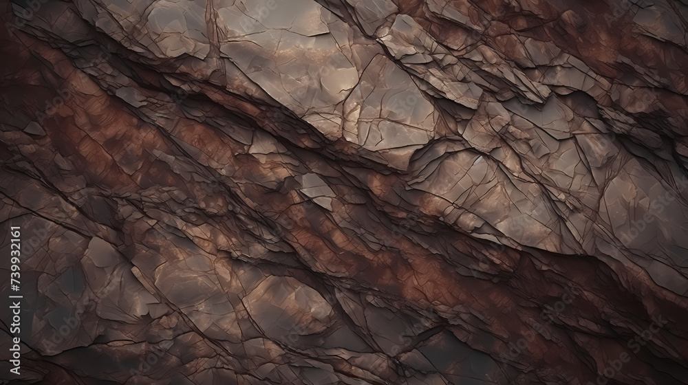 Volumetric rock texture with cracks