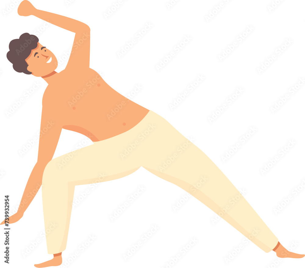 Naklejka premium Slow down capoeira icon cartoon vector. Training art. Fitness sport