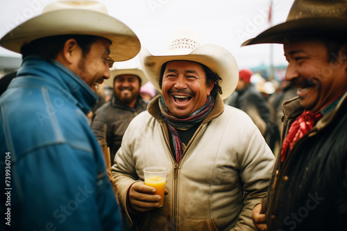 cowboy swapping stories with others at a rodeo © Natalia