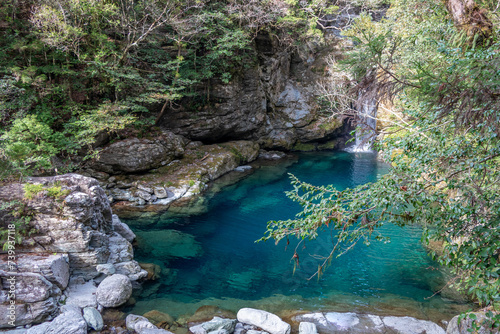                                                                    Nikobuchi  a waterfall plunge pool with crystal clear waters 