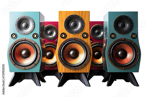 speaker concept 3d illustration isolated on a Transparent background. Generative AI