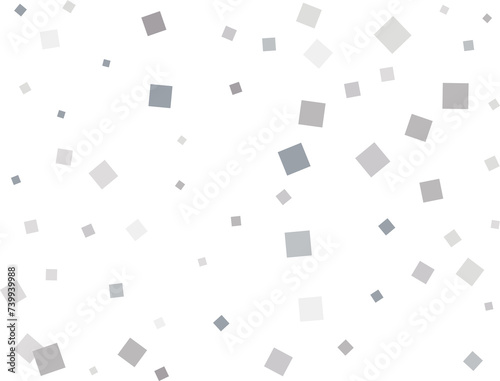 Gender Neutral Silver Square Confetti