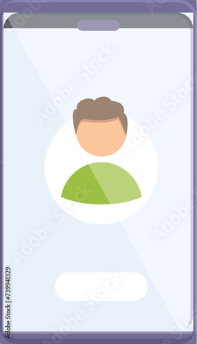 Kid phone control icon cartoon vector. Online security. Parental care