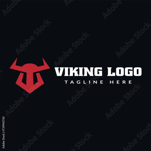 viking logo icon vector illustration photo
