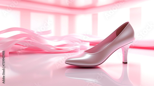 Sleek Silver Stiletto in Pink Ambiance