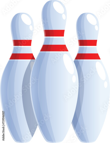 Sport skittles target icon cartoon vector. Bowling sport. Speed ball hit