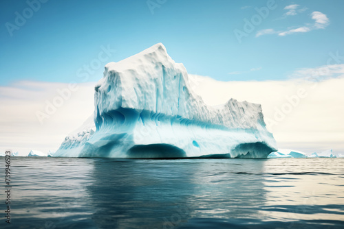 iceberg in ocean, emphasizing a frigid hardiness zone photo