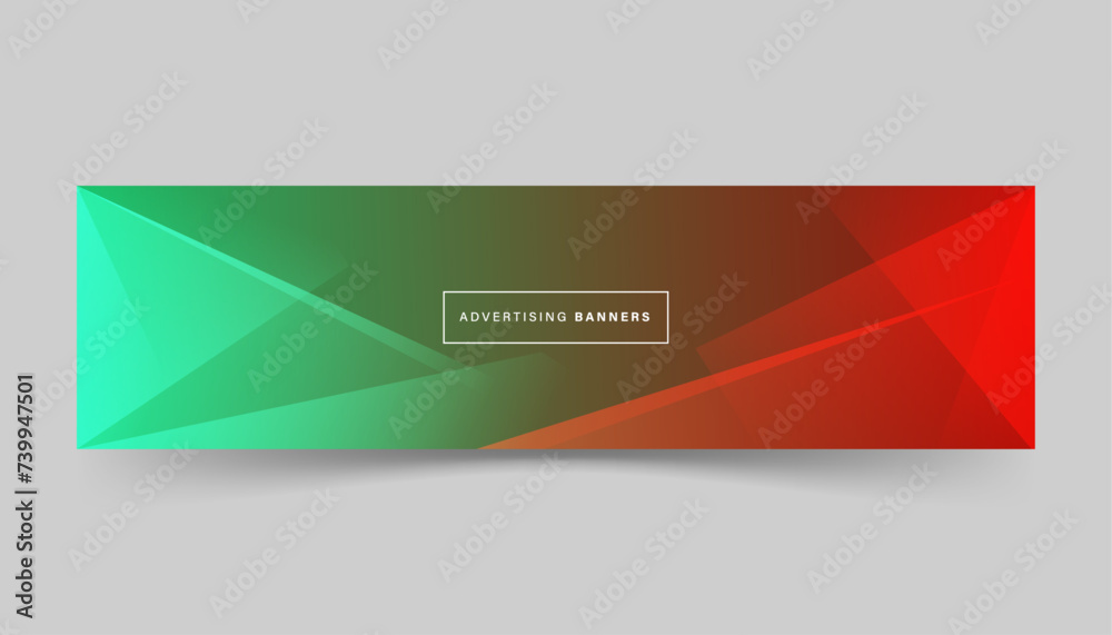  banner background, green and red gradient, colorful, slash effect style. Vector,eps10