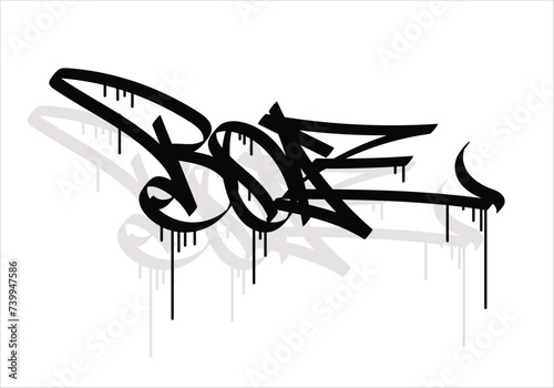 BOAZ bible name graffiti tag style