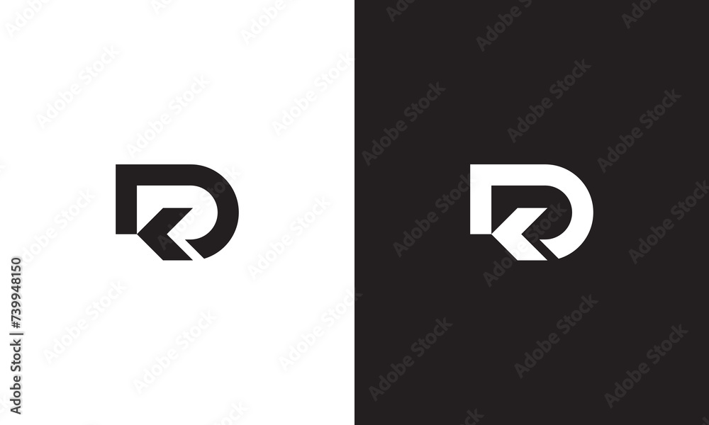 DK logo, monogram unique logo, black and white logo, premium elegant logo, letter DK Vector minimalist - obrazy, fototapety, plakaty 