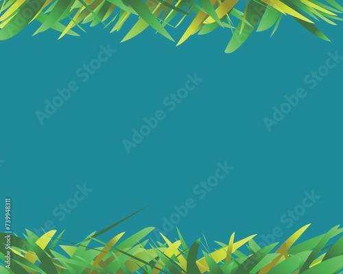 background warna hujau dengan tambahan rumput pada bagian bawah dengan tambahan bunga liar part 2 photo