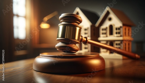 Legal Real Estate Auction with Judge's Gavel